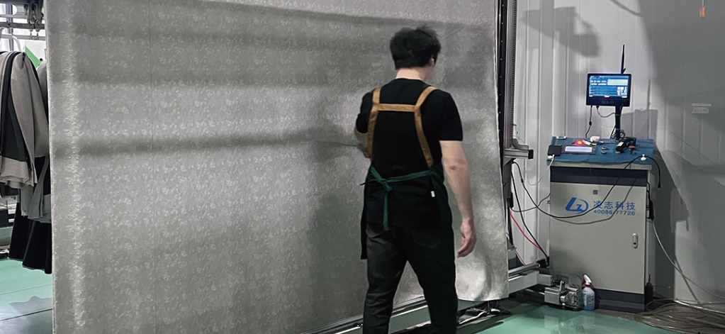 Automated fabric inspection at our smart curtain factory